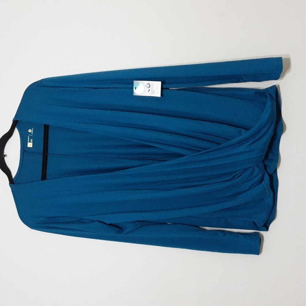 🆕⭐Long Sleeve Teal Wrap Front Women's Top